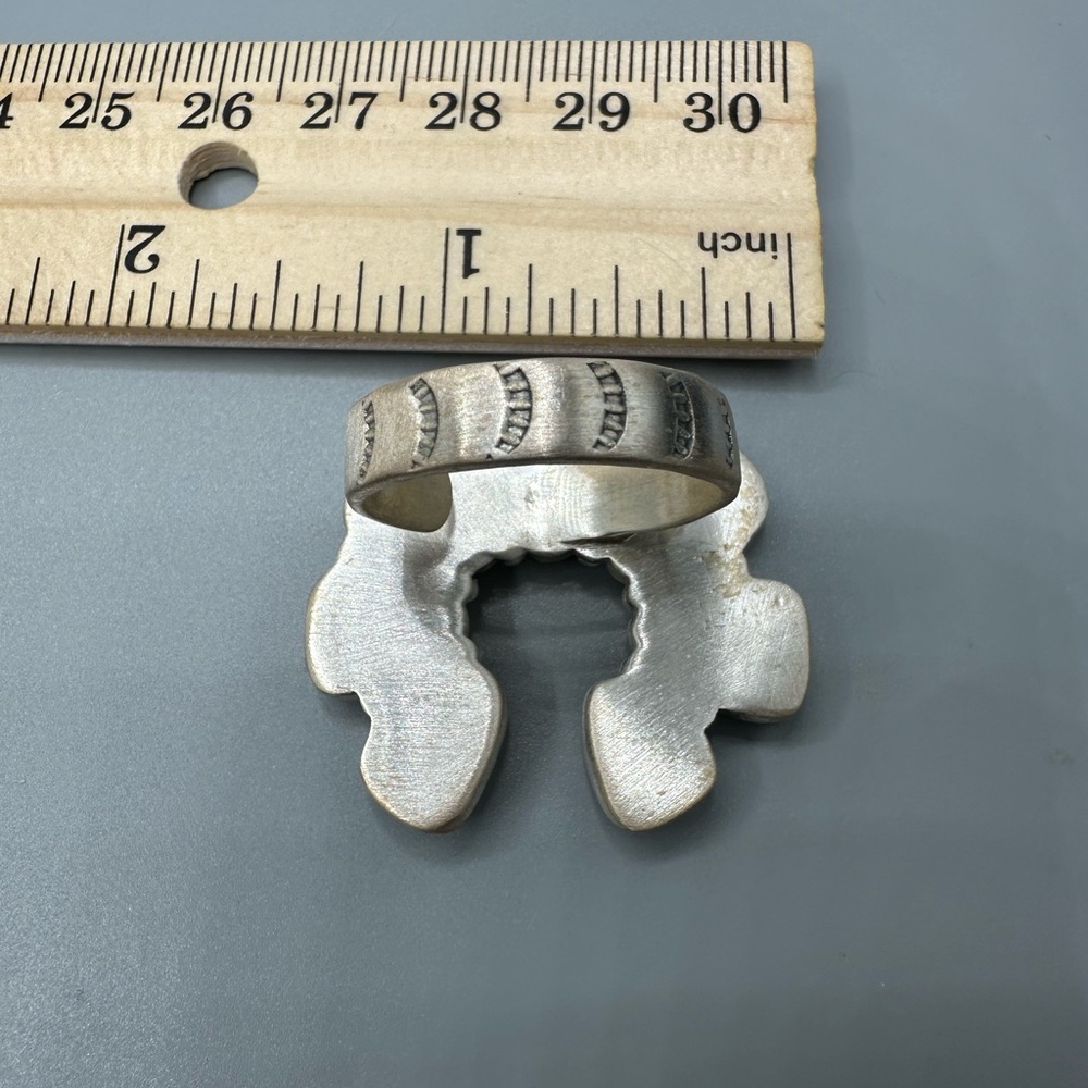 Cotton Candy Dahlia Turquoise Sterling Silver 925 Naja Adjustable Ring Handmade - Picture 6 of 9